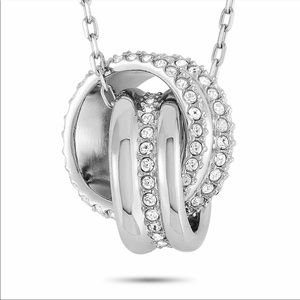 Swarovski Further Rhodium-Plated Stainless Steel Crystal Pendant Necklace